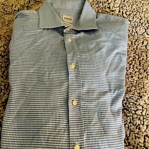Armani Collezioni Men's Blue Checkered Shirt size large